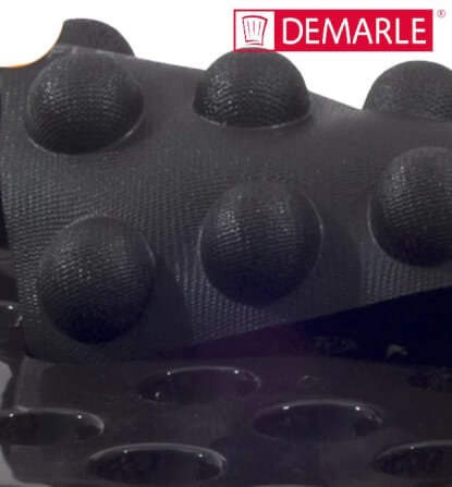 พิมพ์อบขนมเฟล็กซิแพนซิลิโคนครึ่งทรงกลม DEMARLE BW0657 ขนาด 60X40 ซม. สีดำ_3